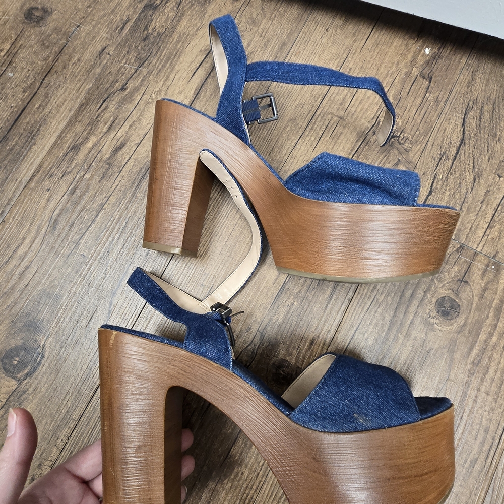 Denim Blue Women's Sandals - Picture 2 of 7